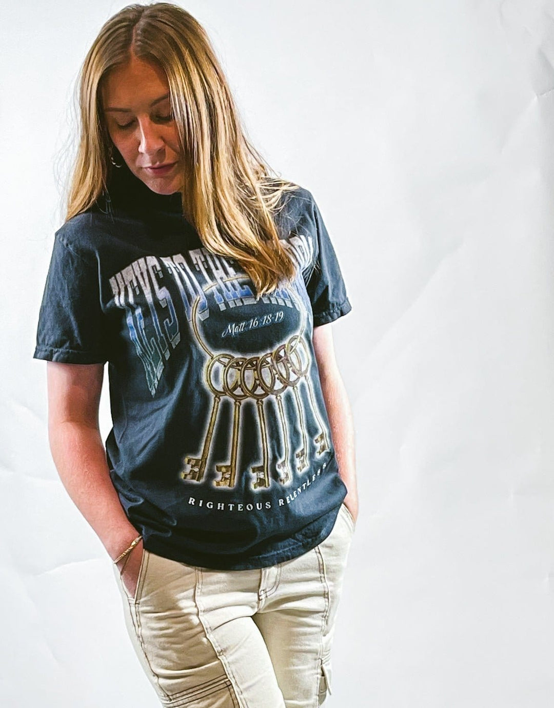 Keys To The Kingdom Vintage Tee - Righteous Relentless